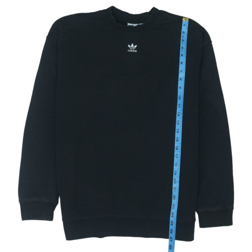 Adidas Women's Black Crew Neck Long Sleeve Pullover Sweatshirt Size 16
