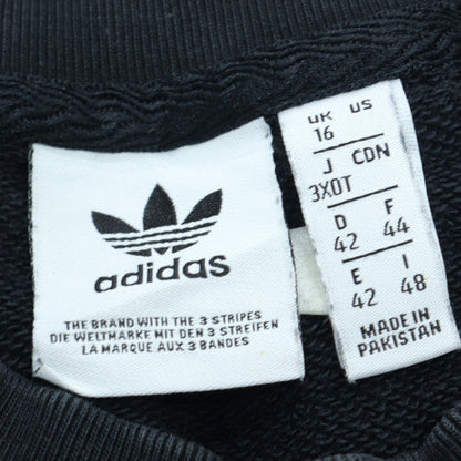 Adidas Women's Black Crew Neck Long Sleeve Pullover Sweatshirt Size 16