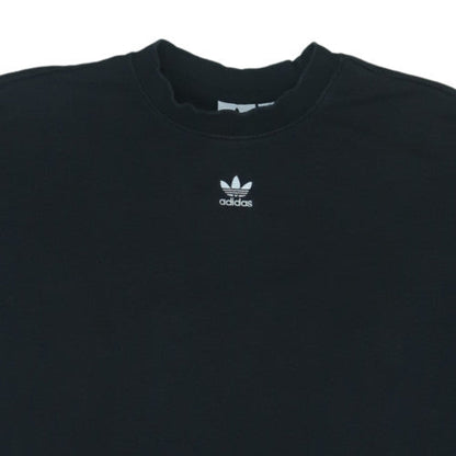 Adidas Women's Black Crew Neck Long Sleeve Pullover Sweatshirt Size 16