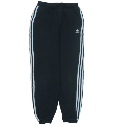 adidas Womens Black Size 10 Track Pants with 3 Stripes