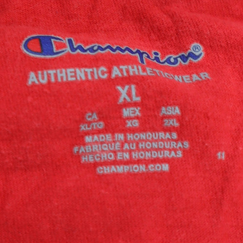 Champion Mens Red XL Authentic Athleticwear Cotton T-Shirt
