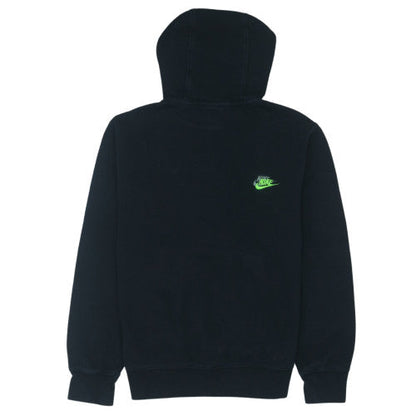 Nike Mens Black Small Pullover Hoodie with Logo Embroidery