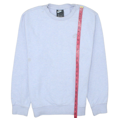 Nike Womens Light Grey Cotton Blend Crew Neck Sweatshirt S