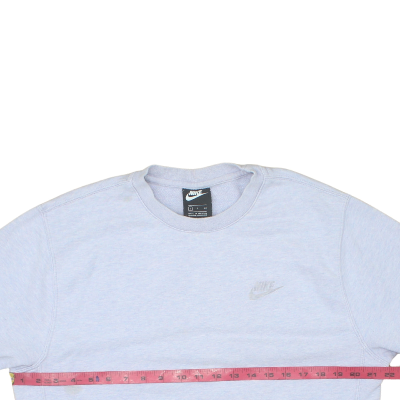 Nike Womens Light Grey Cotton Blend Crew Neck Sweatshirt S