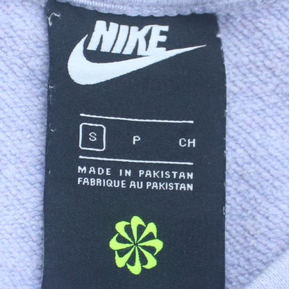 Nike Womens Light Grey Cotton Blend Crew Neck Sweatshirt S