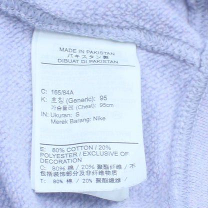 Nike Womens Light Grey Cotton Blend Crew Neck Sweatshirt S