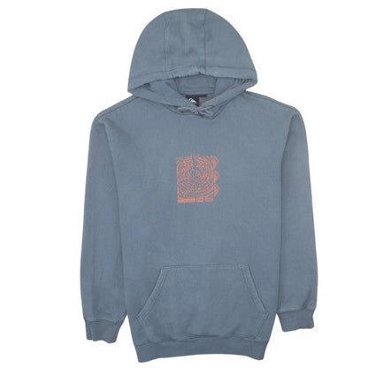 Quiksilver Men's Blue Pullover Hoodie Small Graphic Fleece