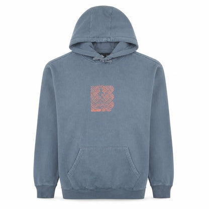 Quiksilver Men's Blue Pullover Hoodie Small Graphic Fleece