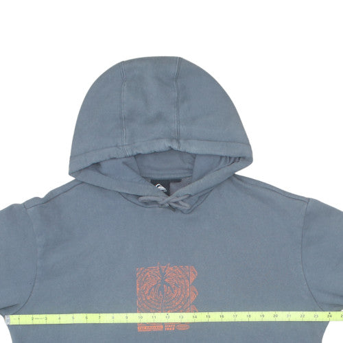 Quiksilver Men's Blue Pullover Hoodie Small Graphic Fleece