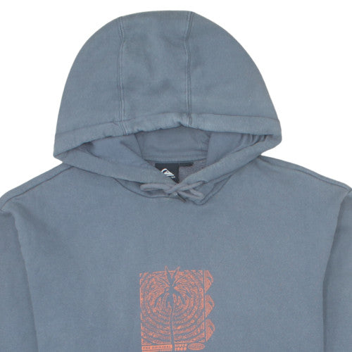 Quiksilver Men's Blue Pullover Hoodie Small Graphic Fleece