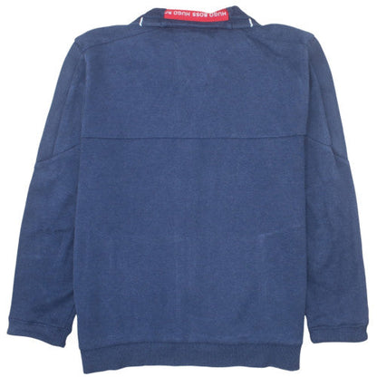 Hugo Boss Men's Blue Full Zip Sweatshirt XL Logo Detail