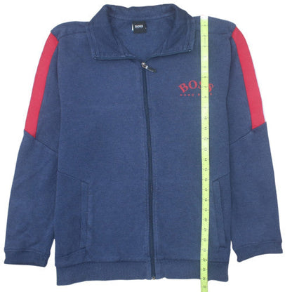 Hugo Boss Men's Blue Full Zip Sweatshirt XL Logo Detail