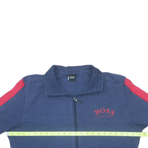 Hugo Boss Men's Blue Full Zip Sweatshirt XL Logo Detail