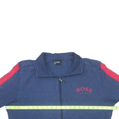 Hugo Boss Men's Blue Full Zip Sweatshirt XL Logo Detail