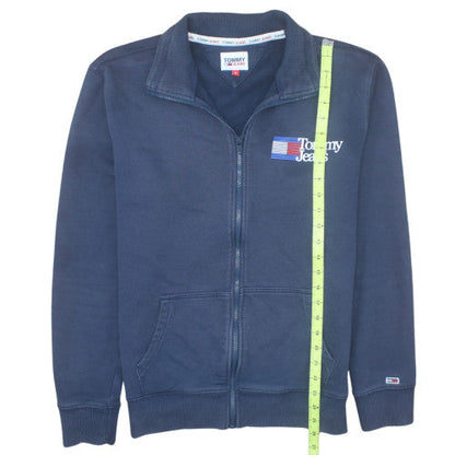 Tommy Jeans Men's Blue Full Zip Sweatshirt M Collared Fleece