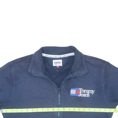 Tommy Jeans Men's Blue Full Zip Sweatshirt M Collared Fleece
