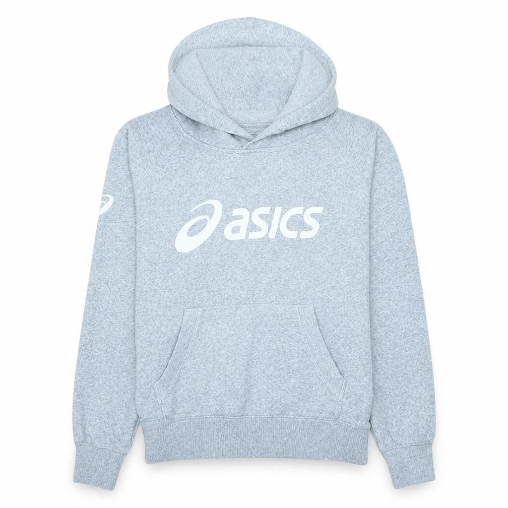 Asics Women Grey Pullover Hoodie Medium Hooded Sweatshirt