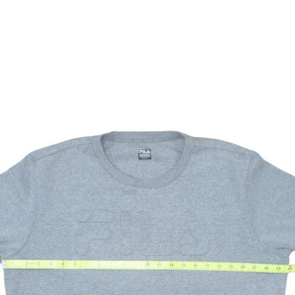 FILA Womens Grey XXL Pullover Sweatshirt Classic Crew Neck Logo