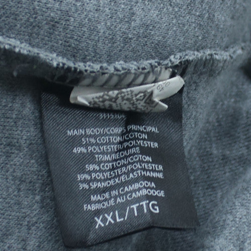 FILA Womens Grey XXL Pullover Sweatshirt Classic Crew Neck Logo