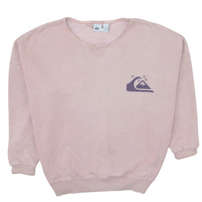 Quiksilver Women's Pink Crew Neck Pullover Sweatshirt Size L