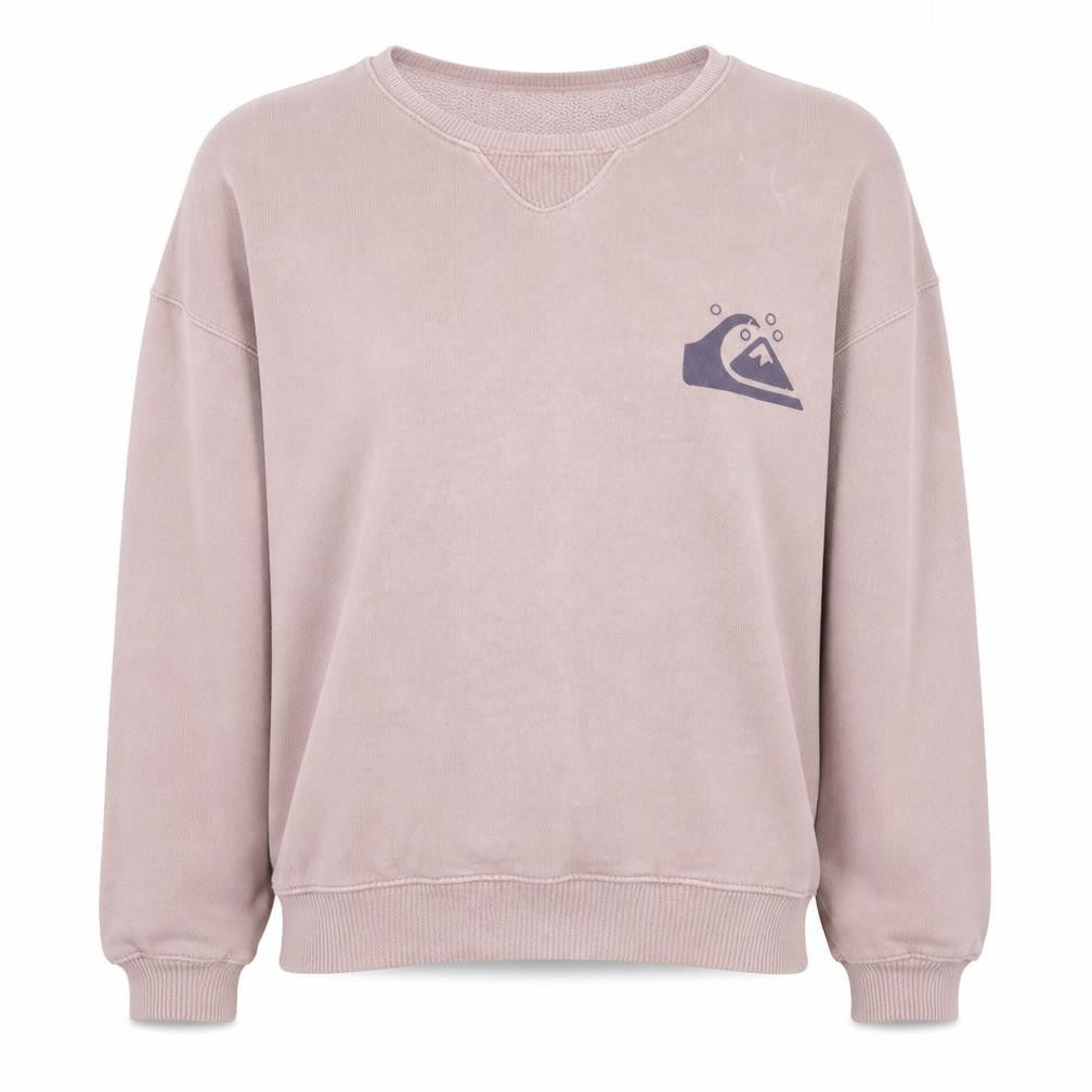 Quiksilver Women's Pink Crew Neck Pullover Sweatshirt Size L