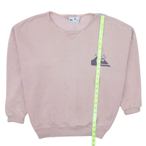 Quiksilver Women's Pink Crew Neck Pullover Sweatshirt Size L