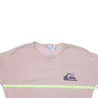 Quiksilver Women's Pink Crew Neck Pullover Sweatshirt Size L