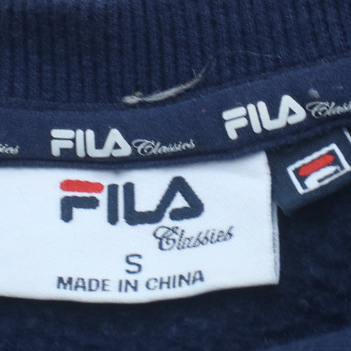 FILA Mens Blue Small Pullover Sweatshirt Logo Graphic