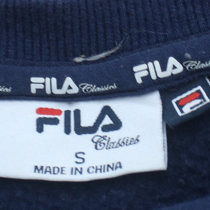 FILA Mens Blue Small Pullover Sweatshirt Logo Graphic