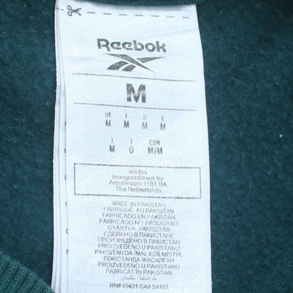 Reebok Mens Green Crew Neck Pullover Sweatshirt M Regular Fit