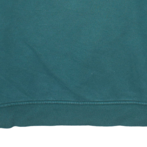Reebok Mens Green Crew Neck Pullover Sweatshirt M Regular Fit