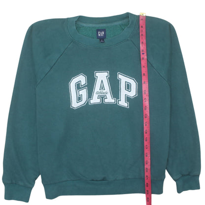 GAP Women’s Green Small Pullover Sweatshirt Logo Athletic Style