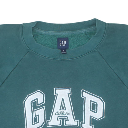GAP Women’s Green Small Pullover Sweatshirt Logo Athletic Style