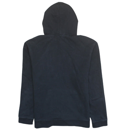 GAP Mens Black Pullover Hoodie L Logo Cotton Fleece Sweatshirt
