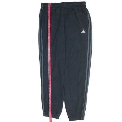 Adidas Mens Black Logo Tracksuit Joggers L Regular Fit
