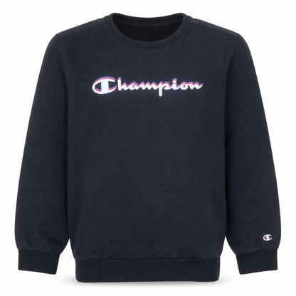 Champion Boys Black Sweatshirt XL 13-14 Years Crew Neck Logo Pullover