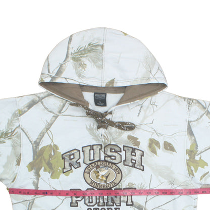 Signature Sportswear Mens White Camo Hoodie L Pullover Hunting Style