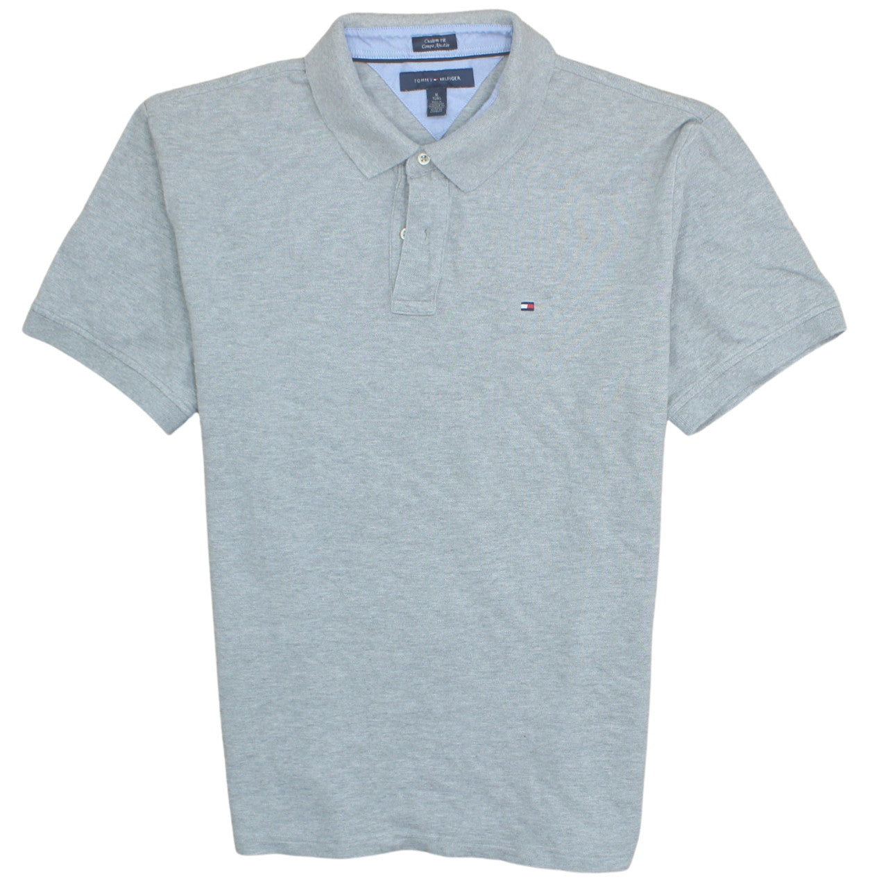 Tommy Hilfiger Men's Grey Custom Fit Polo Shirt Size XL