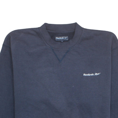 Reebok Men's Blue Small Essentials Crew Neck Sweatshirt