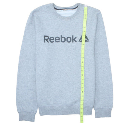 Reebok Mens Grey Crew Neck Pullover Sweatshirt XXL Regular Fit