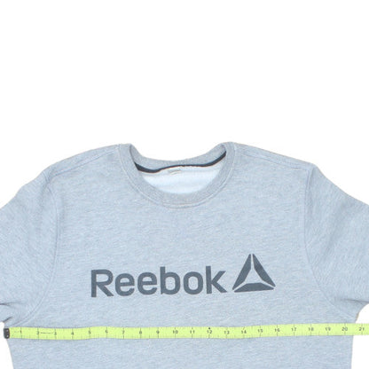 Reebok Mens Grey Crew Neck Pullover Sweatshirt XXL Regular Fit