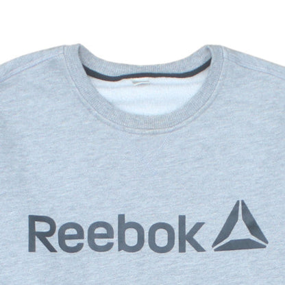 Reebok Mens Grey Crew Neck Pullover Sweatshirt XXL Regular Fit