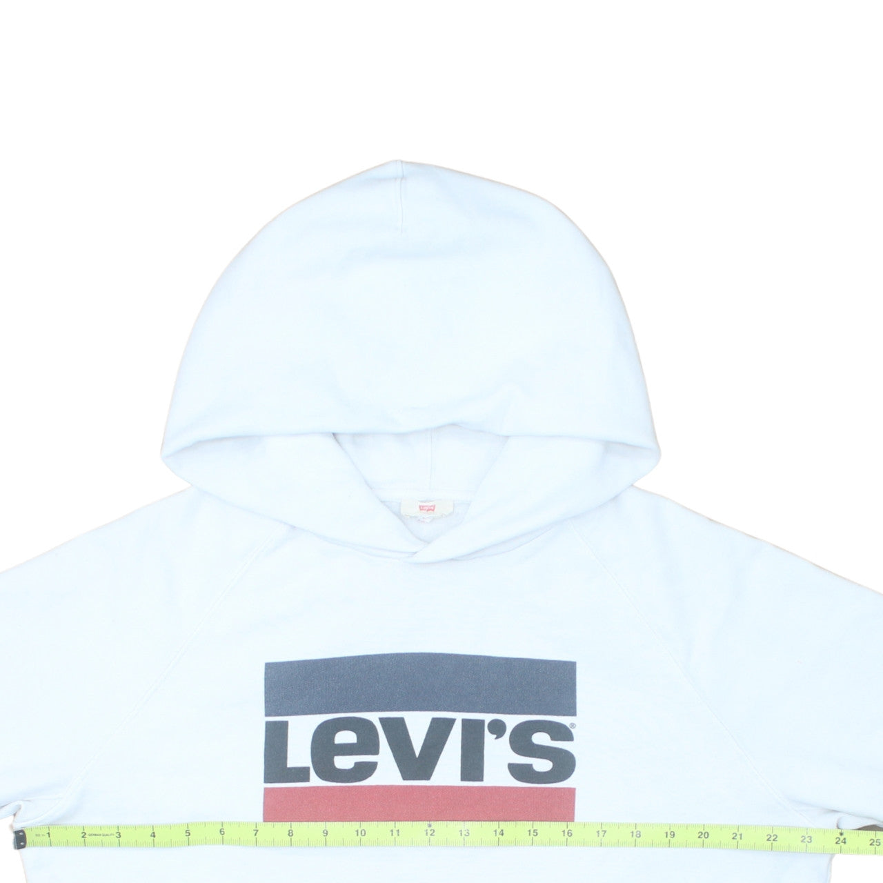 Levi's Men's White Pullover Hoodie L Logo Fleece Sweatshirt