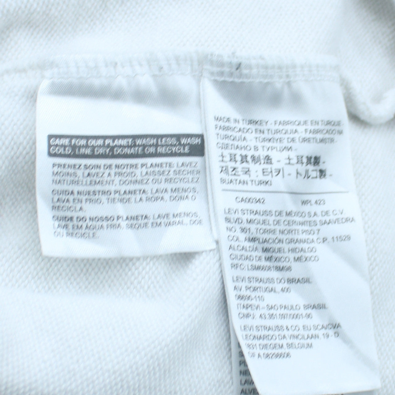 Levi's Men's White Pullover Hoodie L Logo Fleece Sweatshirt