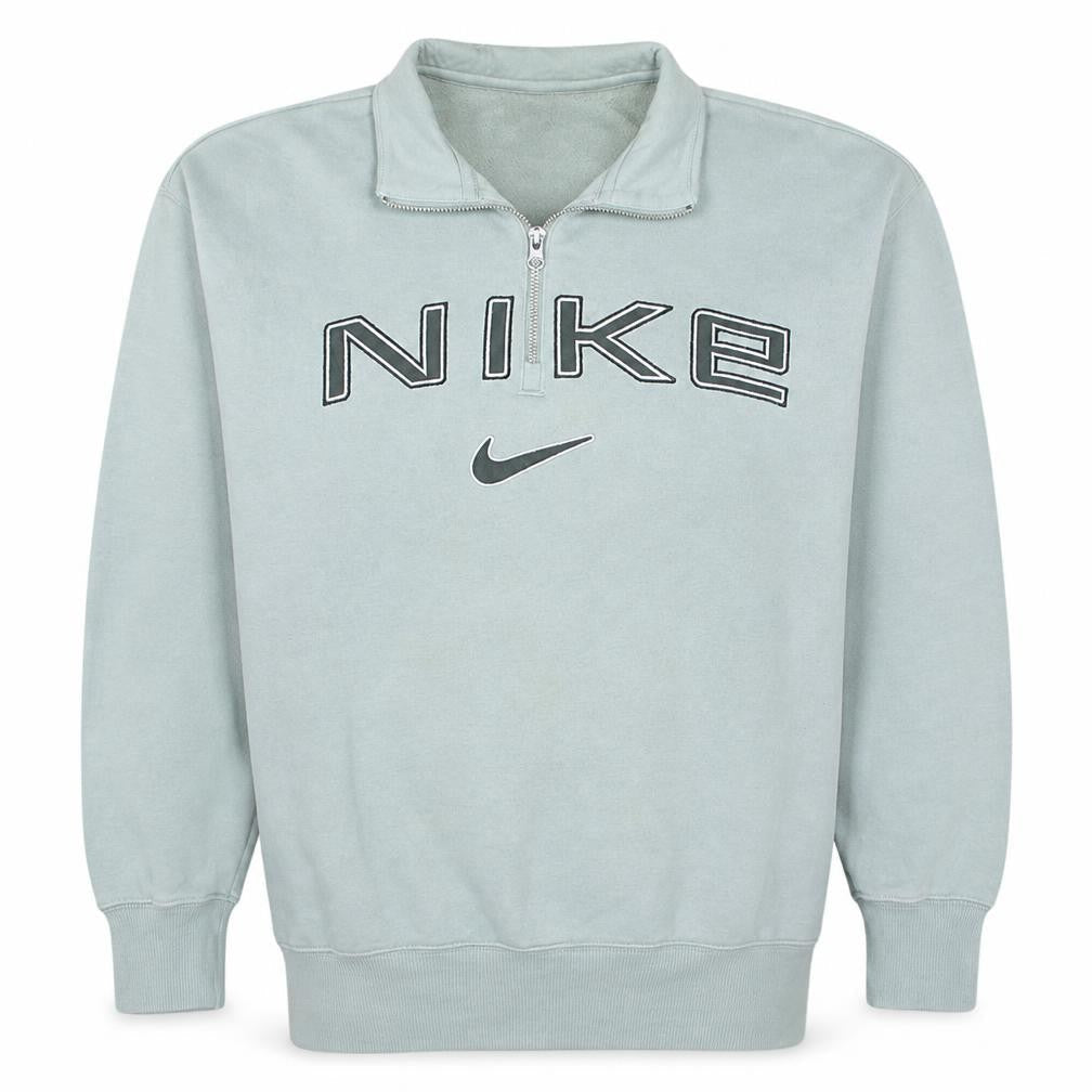 Nike Men's Green 1/2 Zip Logo Sweatshirt Size S Regular Fit