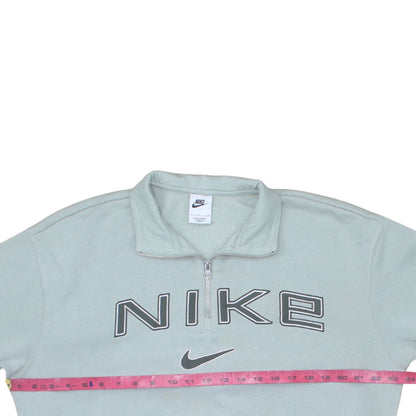 Nike Men's Green 1/2 Zip Logo Sweatshirt Size S Regular Fit