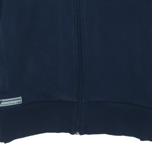 Adidas Men's Blue Full Zip Hoodie Size M Sports Fleece Jacket