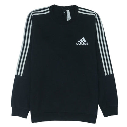 Adidas Mens Black XL Crew Neck Pullover Sweatshirt Classic Style