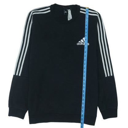 Adidas Mens Black XL Crew Neck Pullover Sweatshirt Classic Style