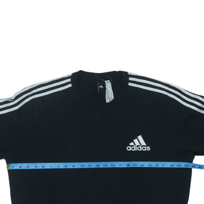 Adidas Mens Black XL Crew Neck Pullover Sweatshirt Classic Style